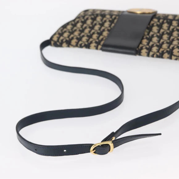 Preowned Authentic Christian Dior Trotter Canvas Shoulder Bag