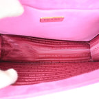 Preowned Authentic  Prada Cahier Crossbody Bag Printed Velvet