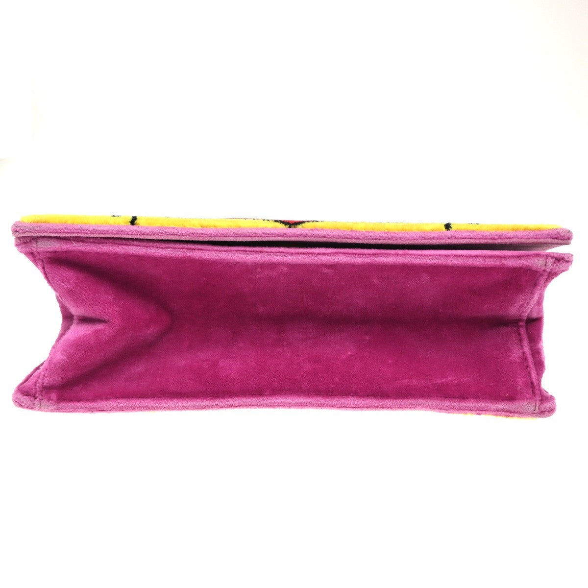 Preowned Authentic  Prada Cahier Crossbody Bag Printed Velvet