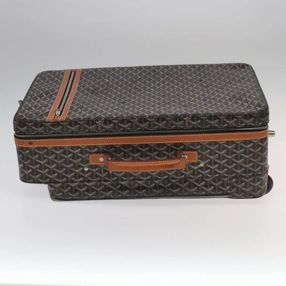 Preowned Authentic Goyard Herringbone Trolley PM Suitcase