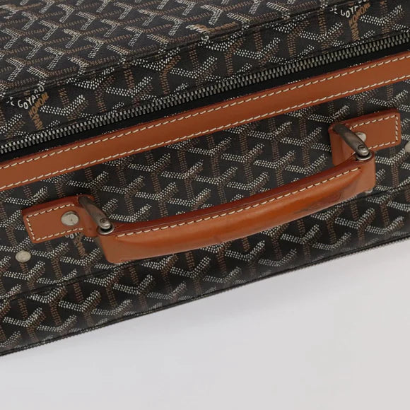Preowned Authentic Goyard Herringbone Trolley PM Suitcase