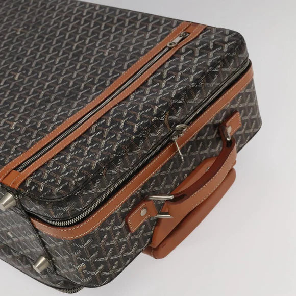Preowned Authentic Goyard Herringbone Trolley PM Suitcase