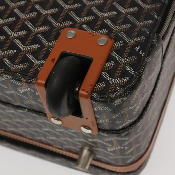 Preowned Authentic Goyard Herringbone Trolley PM Suitcase
