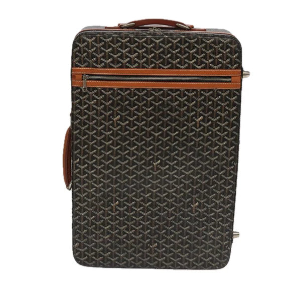 Preowned Authentic Goyard Herringbone Trolley PM Suitcase