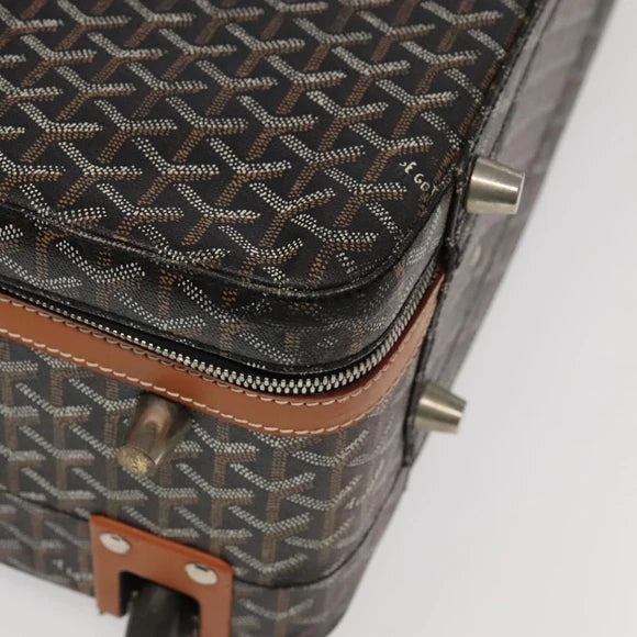 Preowned Authentic Goyard Herringbone Trolley PM Suitcase