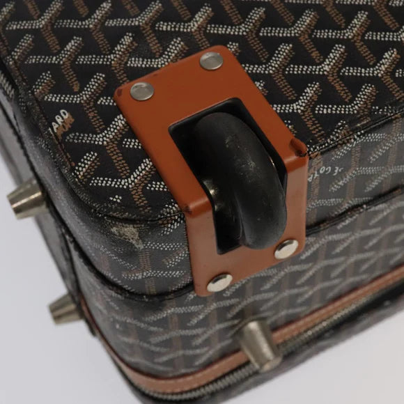 Preowned Authentic Goyard Herringbone Trolley PM Suitcase