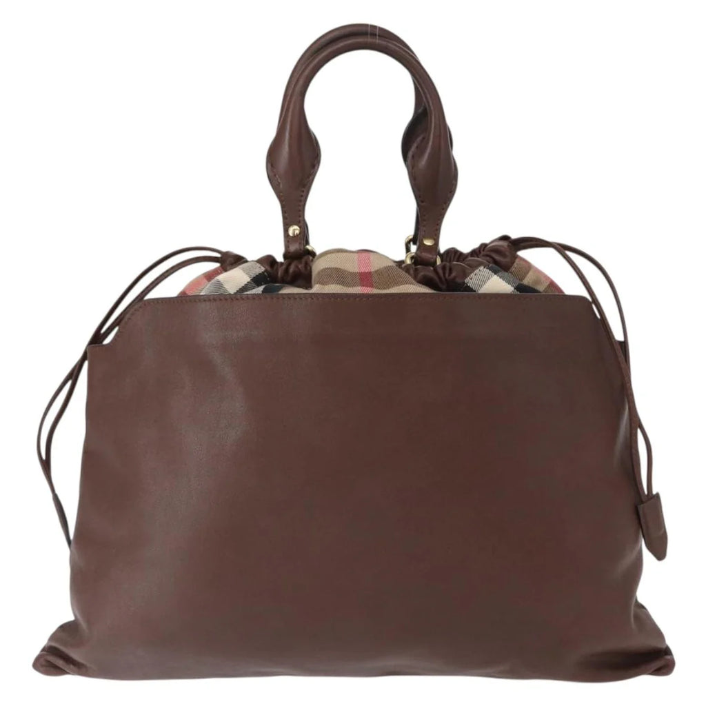 Authentic Preowned Burberry Handbag Brown Leather