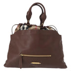 Authentic Preowned Burberry Handbag Brown Leather