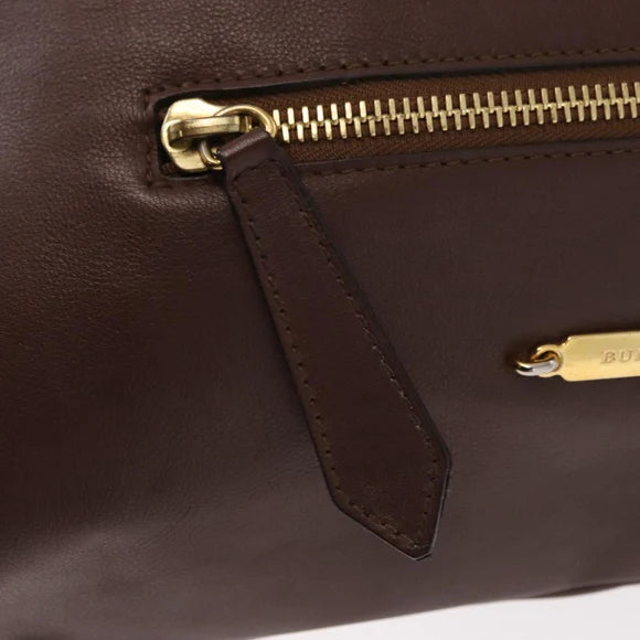 Authentic Preowned Burberry Handbag Brown Leather