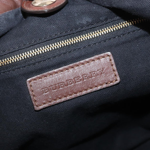 Authentic Preowned Burberry Handbag Brown Leather