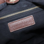 Authentic Preowned Burberry Handbag Brown Leather