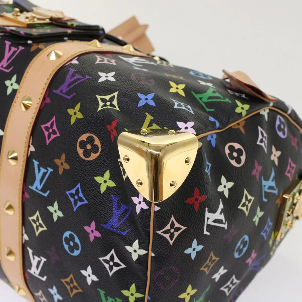 Preowned Authentic Louis Vuitton Monogram Multicolor Keepall 45 Boston Bag