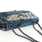 Authentic Preowned  Chanel Shoulder Bag Sequin Blue Silver CC Auth 138088SM