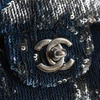 Authentic Preowned  Chanel Shoulder Bag Sequin Blue Silver CC Auth 138088SM