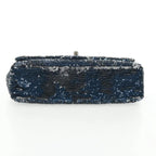 Authentic Preowned  Chanel Shoulder Bag Sequin Blue Silver CC Auth 138088SM