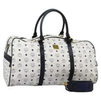 Preowned Authentic MCM Logogram Vicetos Boston Bag