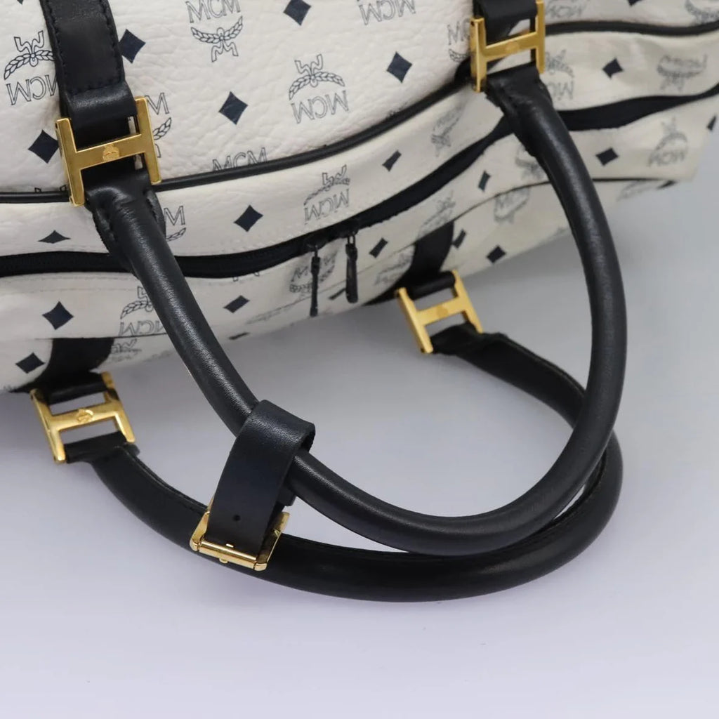 Preowned Authentic MCM Logogram Vicetos Boston Bag