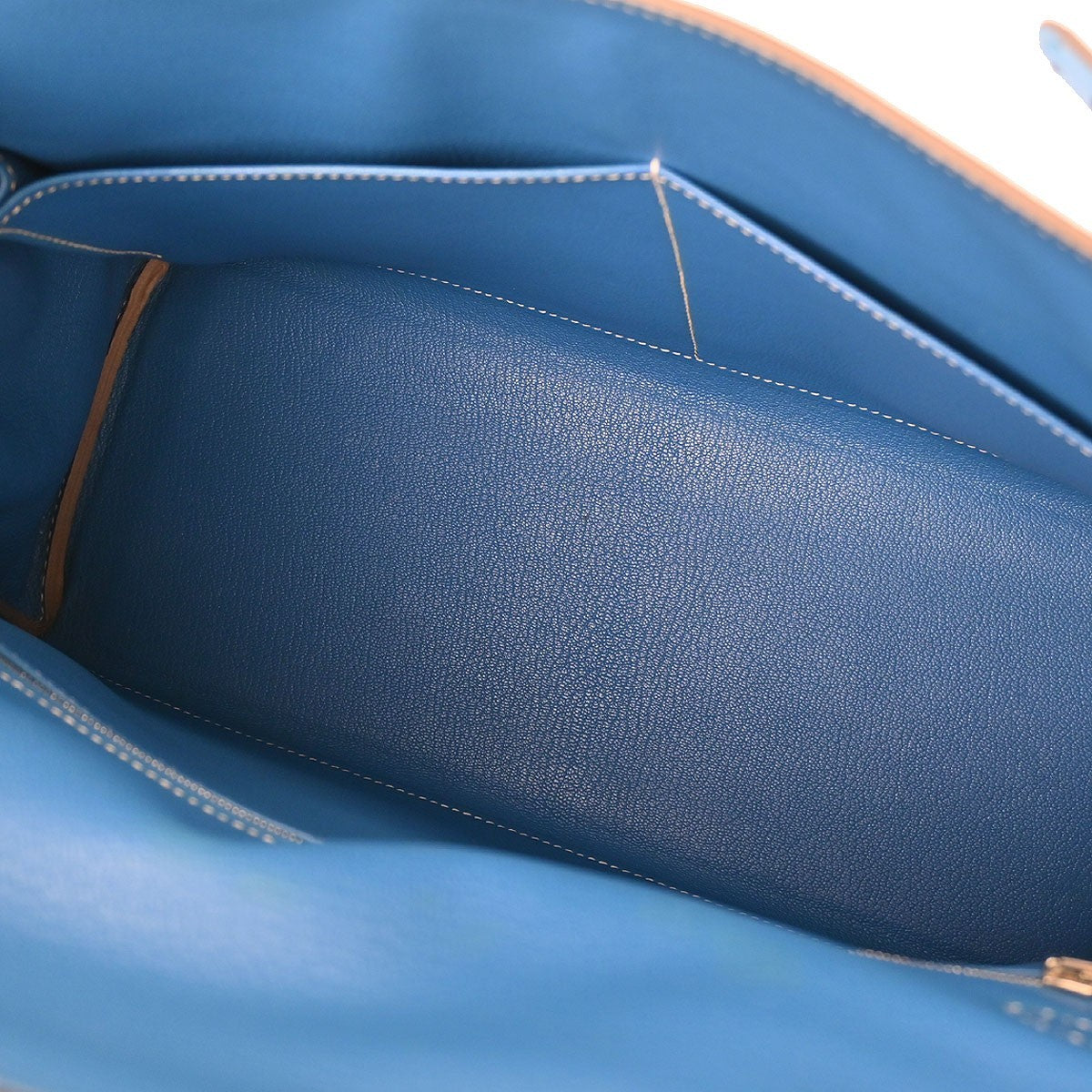 Authentic Preowned Kelly Handbag in Blue Epsom Leather with Palladium Hardware Size 35