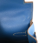 Authentic Preowned Kelly Handbag in Blue Epsom Leather with Palladium Hardware Size 35