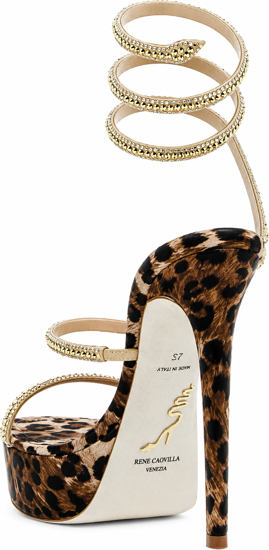 Authentic Rene Caovilla ‘Cleo Leopard’ Sandals