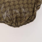 Preowned Authentic Gucci Crystal Hand Bag Coated Canvas 2way