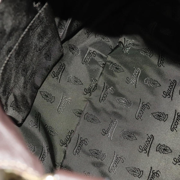 Preowned Authentic Gucci Crystal Hand Bag Coated Canvas 2way