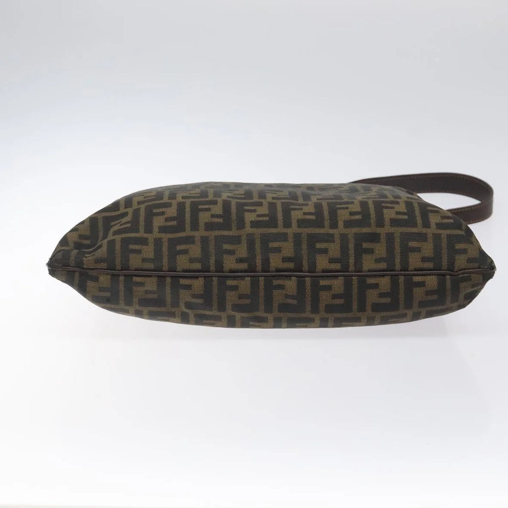 Preowned Authentic Fendi  Zucca Canvas Shoulder Bag