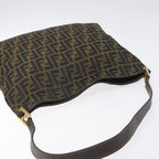 Preowned Authentic Fendi  Zucca Canvas Shoulder Bag