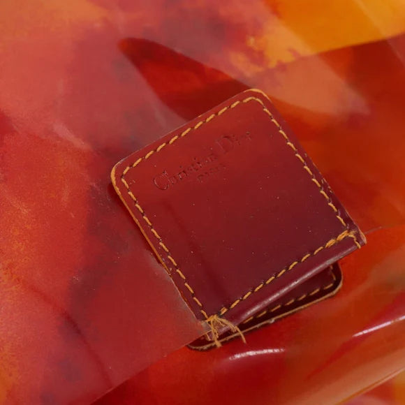 Authentic Preowned Christian Dior Hand Bag Vinyl Orange