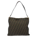 Preowned Authentic Fendi  Zucca Canvas Shoulder Bag