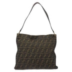 Preowned Authentic Fendi  Zucca Canvas Shoulder Bag