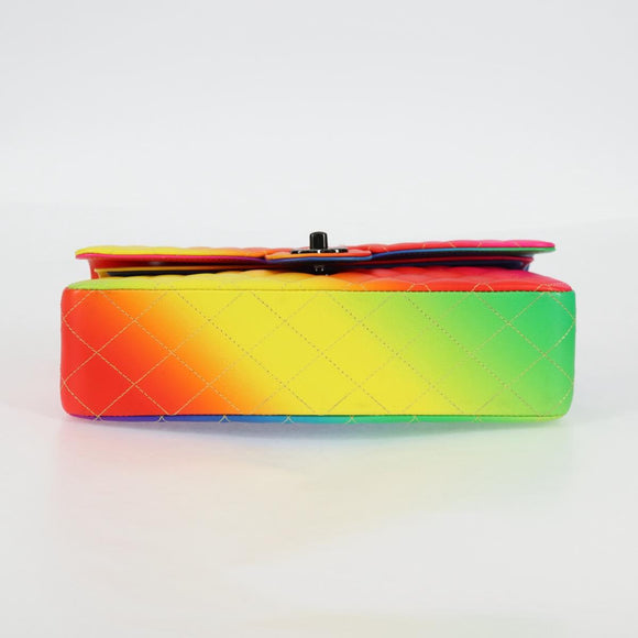 Authentic Preowned Chanel Matelasse Chain Shoulder Bag Lamb Skin Rainbow CC Auth 122426SM
