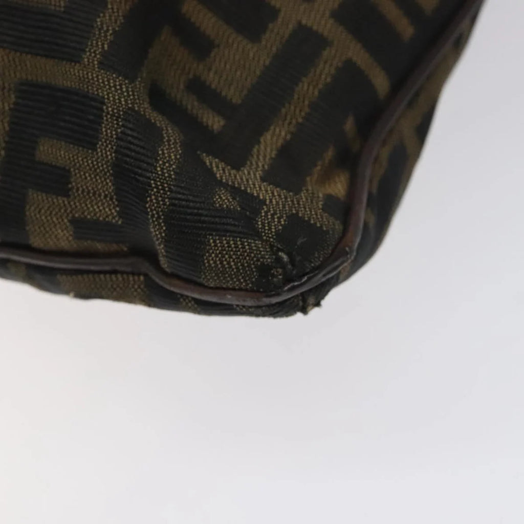 Preowned Authentic Fendi  Zucca Canvas Shoulder Bag