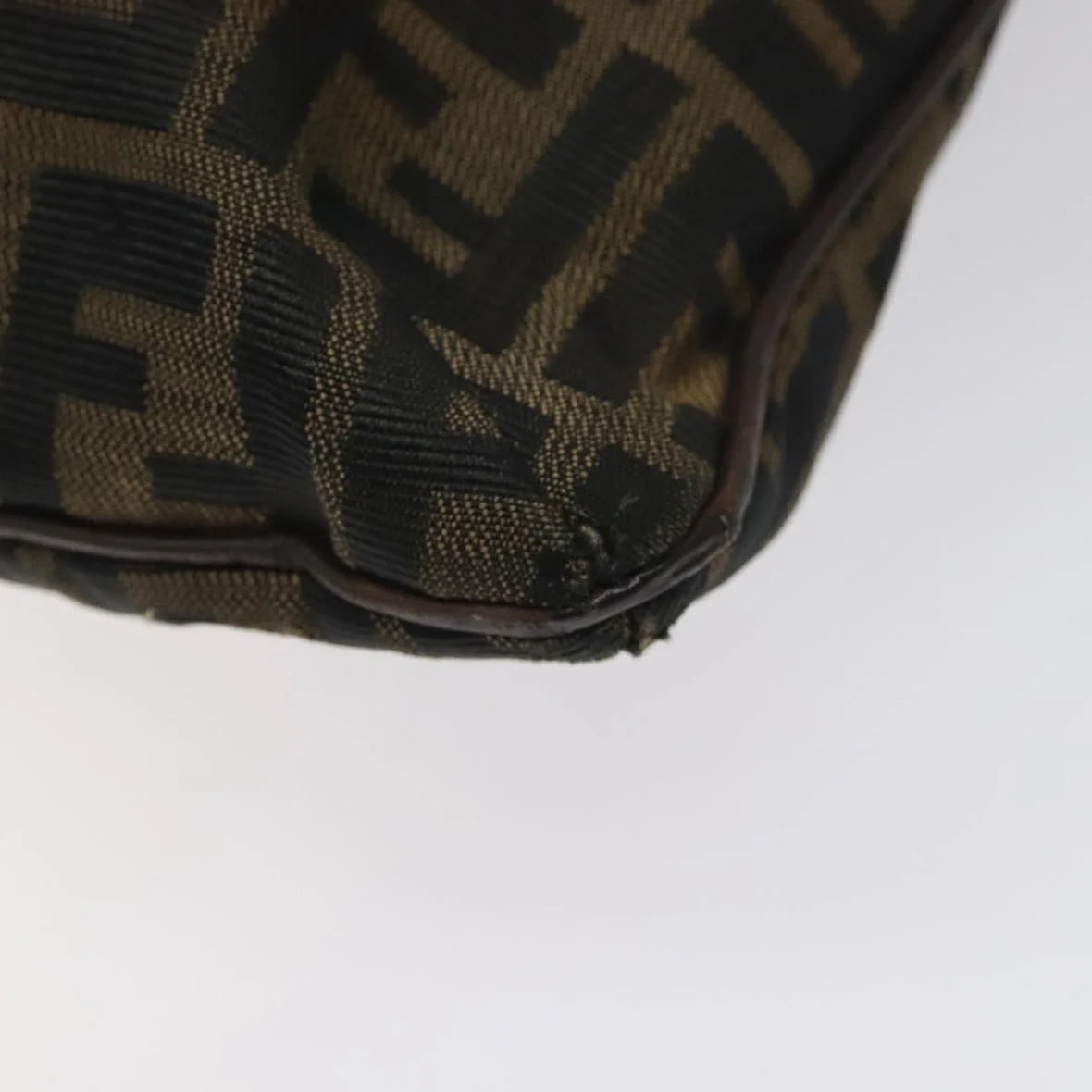 Preowned Authentic Fendi  Zucca Canvas Shoulder Bag