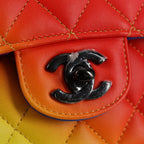 Authentic Preowned Chanel Matelasse Chain Shoulder Bag Lamb Skin Rainbow CC Auth 122426SM