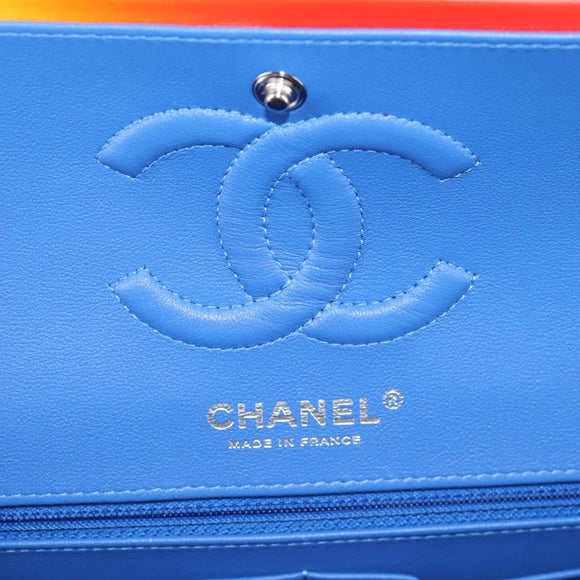 Authentic Preowned Chanel Matelasse Chain Shoulder Bag Lamb Skin Rainbow CC Auth 122426SM