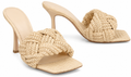 Authentic Bottega Veneta Beige Raffia Mules