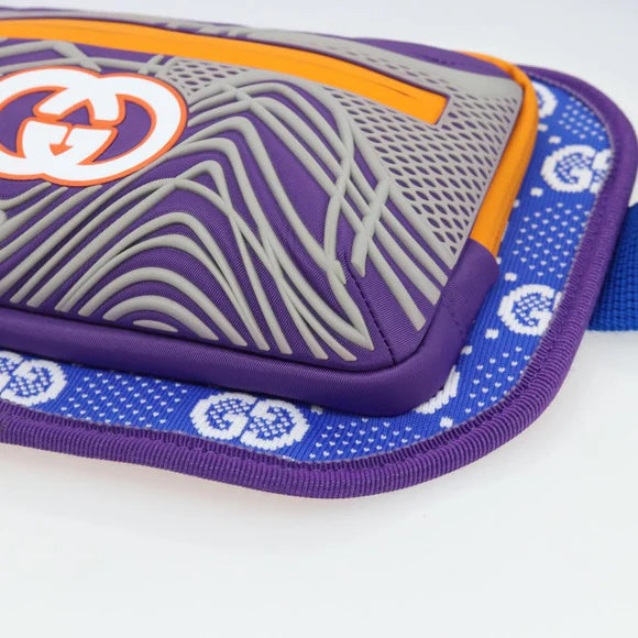 Authentic Preowned Gucci Body Bag Purple Silver