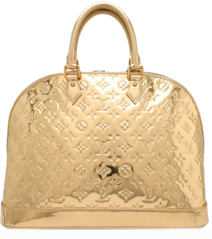 Preowned Authentic Louis Vuitton Gold Alma Handbag