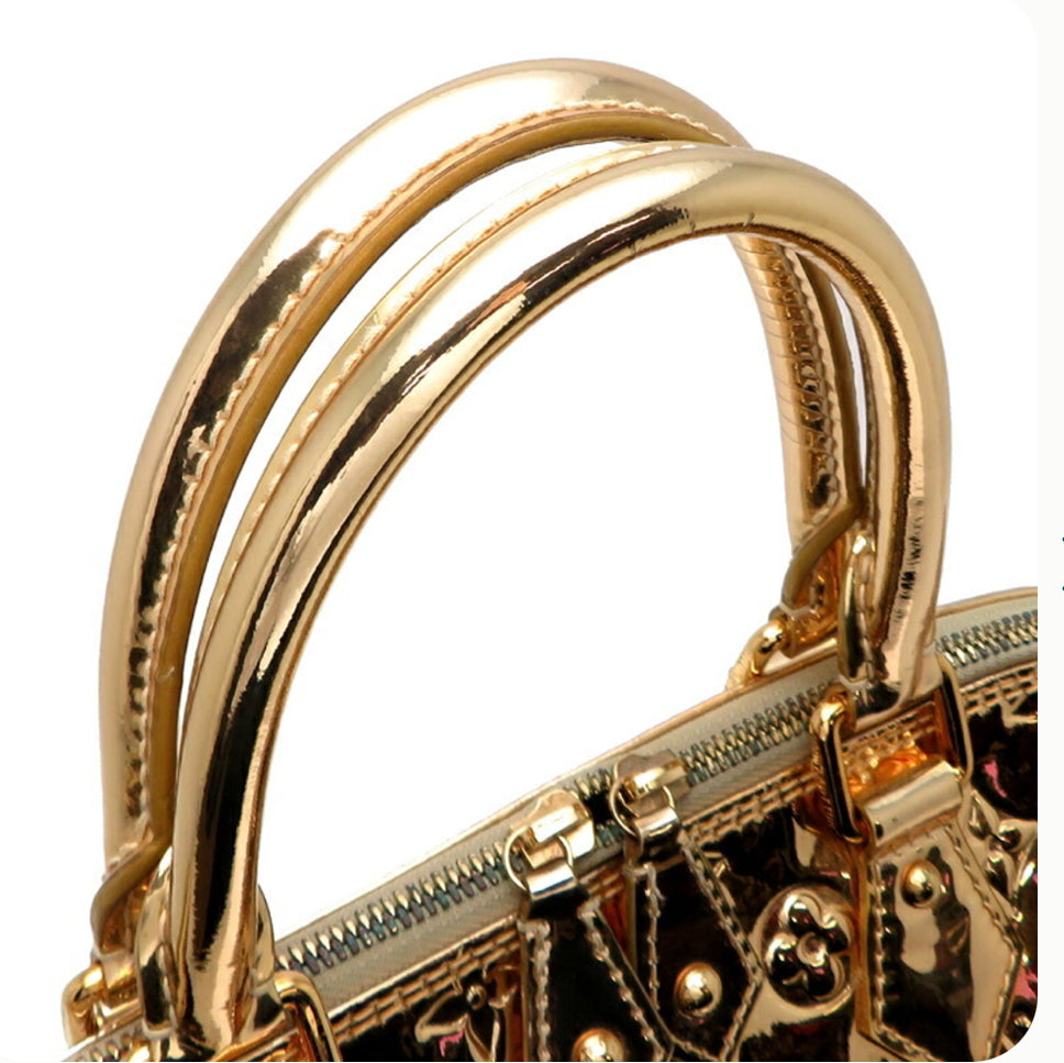 Preowned Authentic Louis Vuitton Gold Alma Handbag