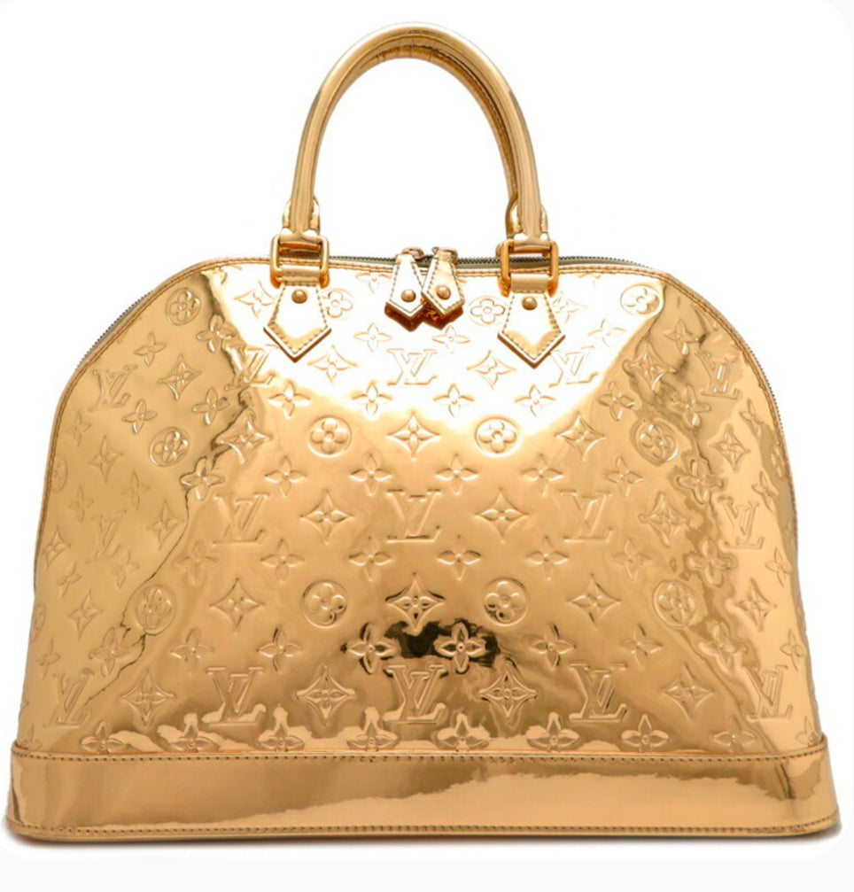 Preowned Authentic Louis Vuitton Gold Alma Handbag