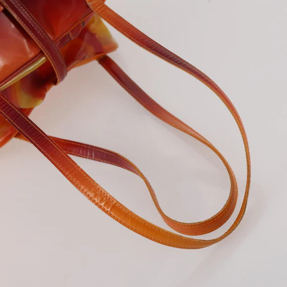 Authentic Preowned Christian Dior Hand Bag Vinyl Orange