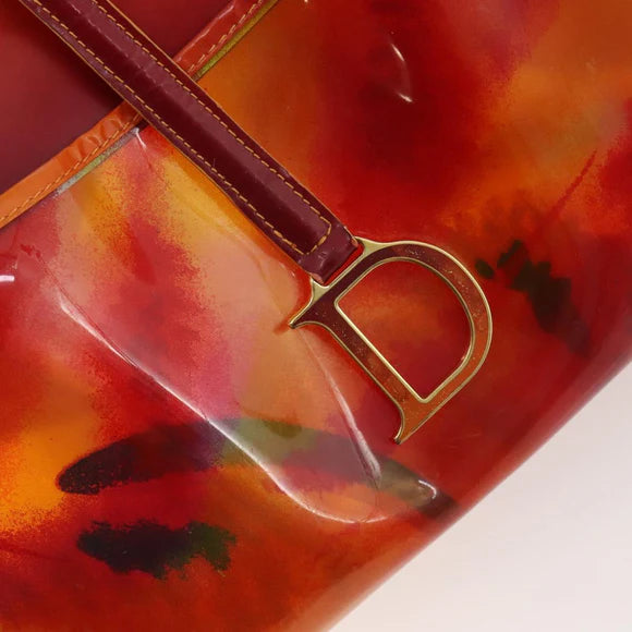Authentic Preowned Christian Dior Hand Bag Vinyl Orange