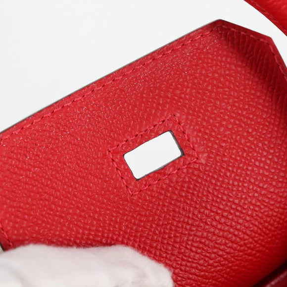 Authentic Preowned Hermes Birkin 30 Hand Bag Leather Red Silver Auth 134875SM
