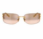 Authentic Miu Miu Gold/Bronze Mirror Gradient Sunglasses MUA51S 5AK20P 75 mm