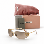 Authentic Miu Miu Gold/Bronze Mirror Gradient Sunglasses MUA51S 5AK20P 75 mm