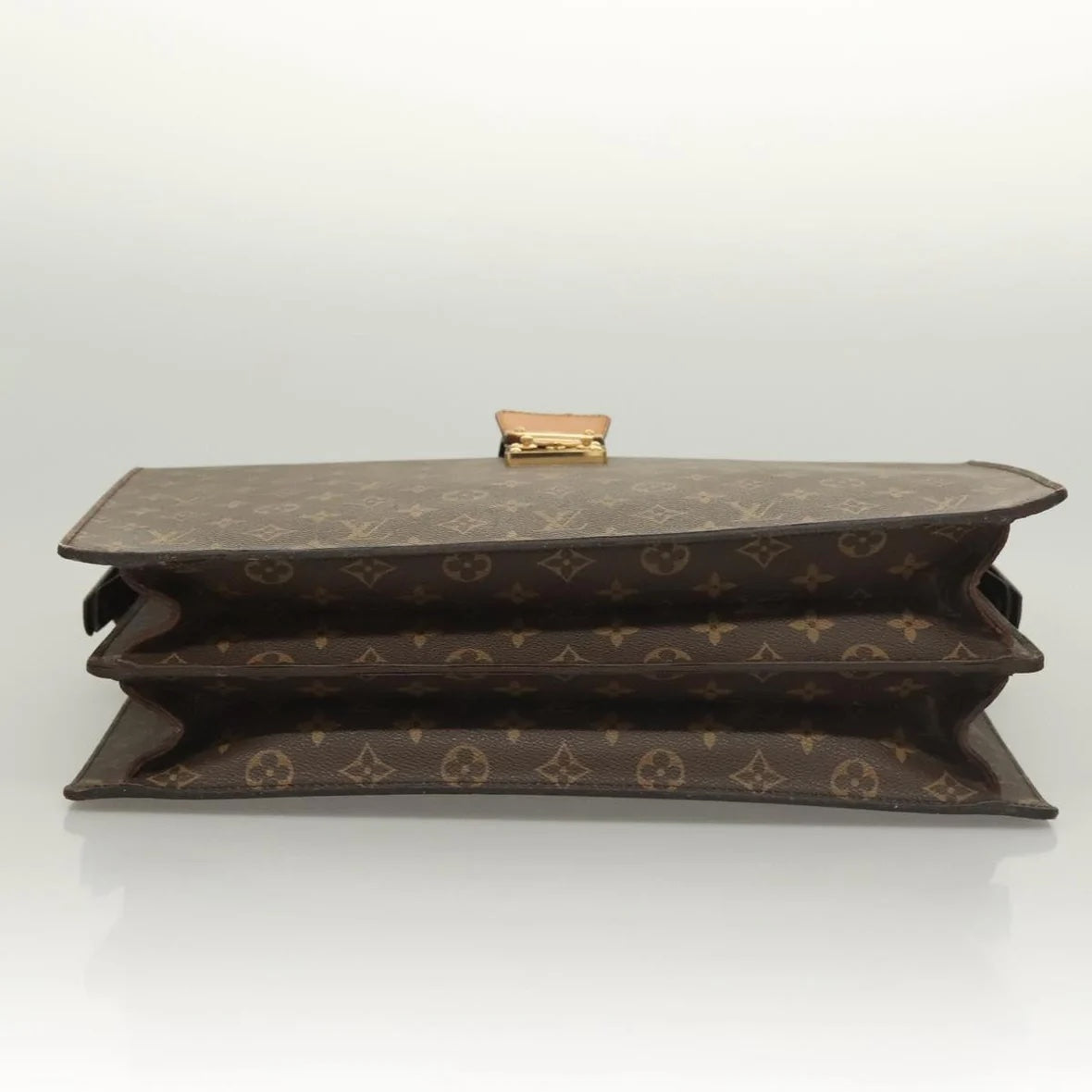 Preowned Authentic Louis Vuitton Monogram Serviette Fermoir Business Bag