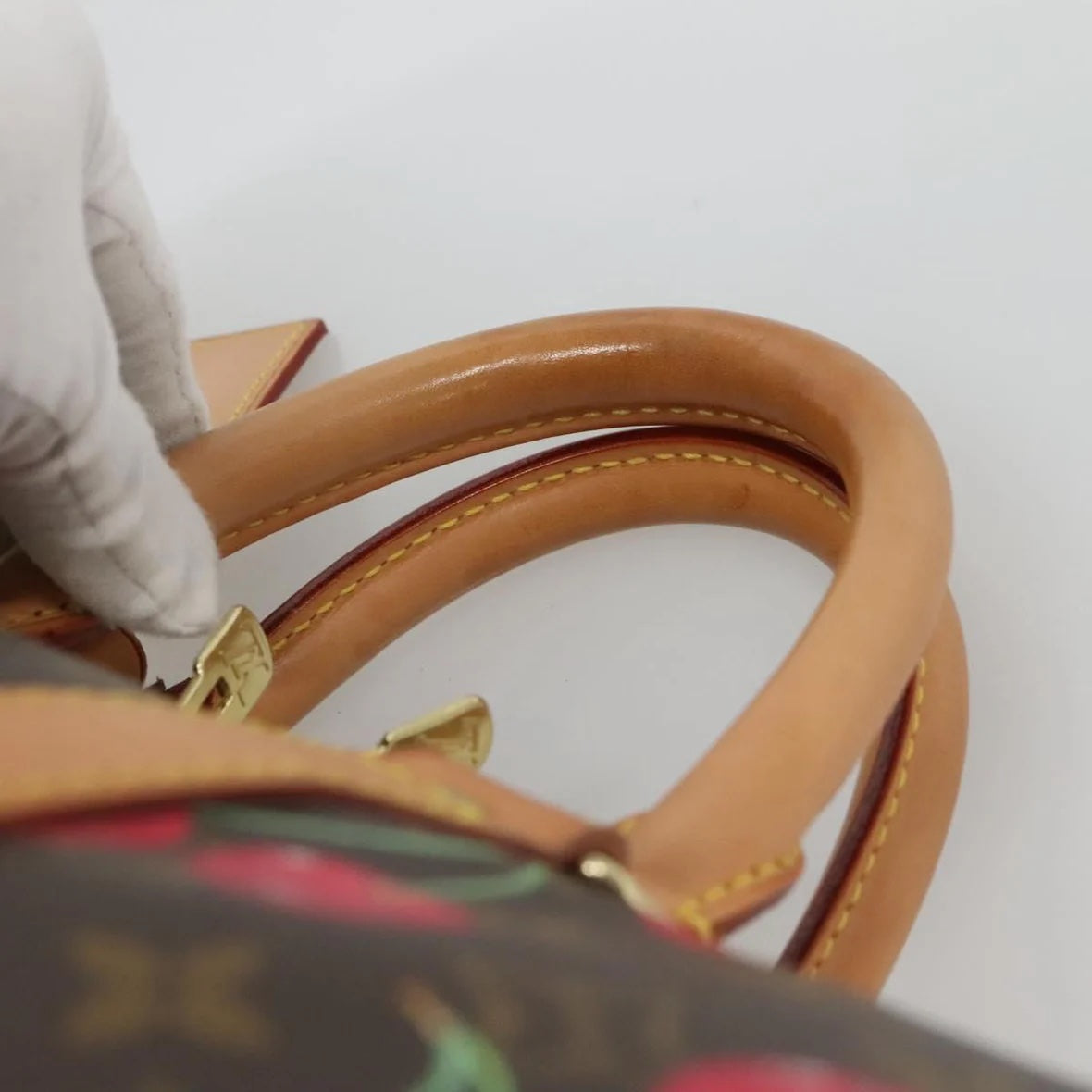 Preowned Authentic Louis Vuitton Monogram Cherry Keepall 45 Boston Bag