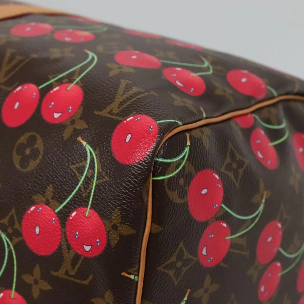 Preowned Authentic Louis Vuitton Monogram Cherry Keepall 45 Boston Bag