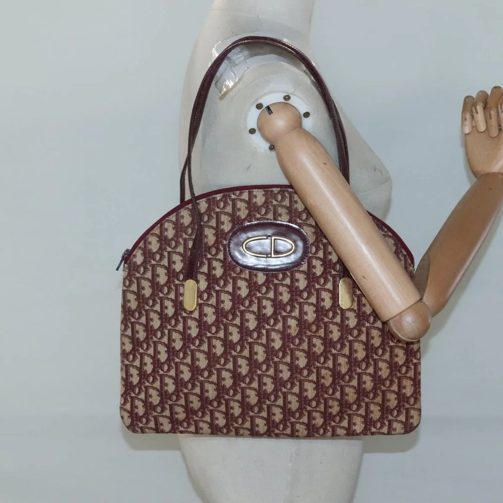 Preowned Authentic Christian Dior Trotter Canvas Shoulder Bag Condition Excellent / Never Worn